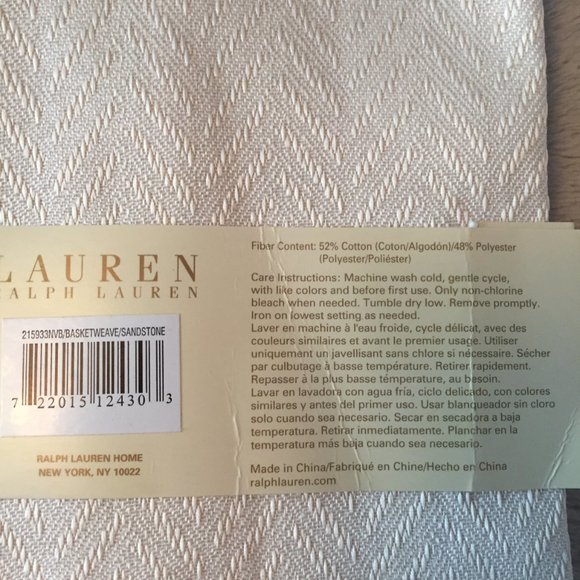 Ralph Lauren set of 8 napkins cream - Picture 5 of 5